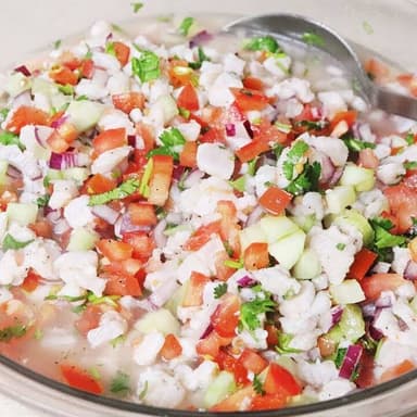 Combo- Ceviche de pescado 1 LT+ Guacamole