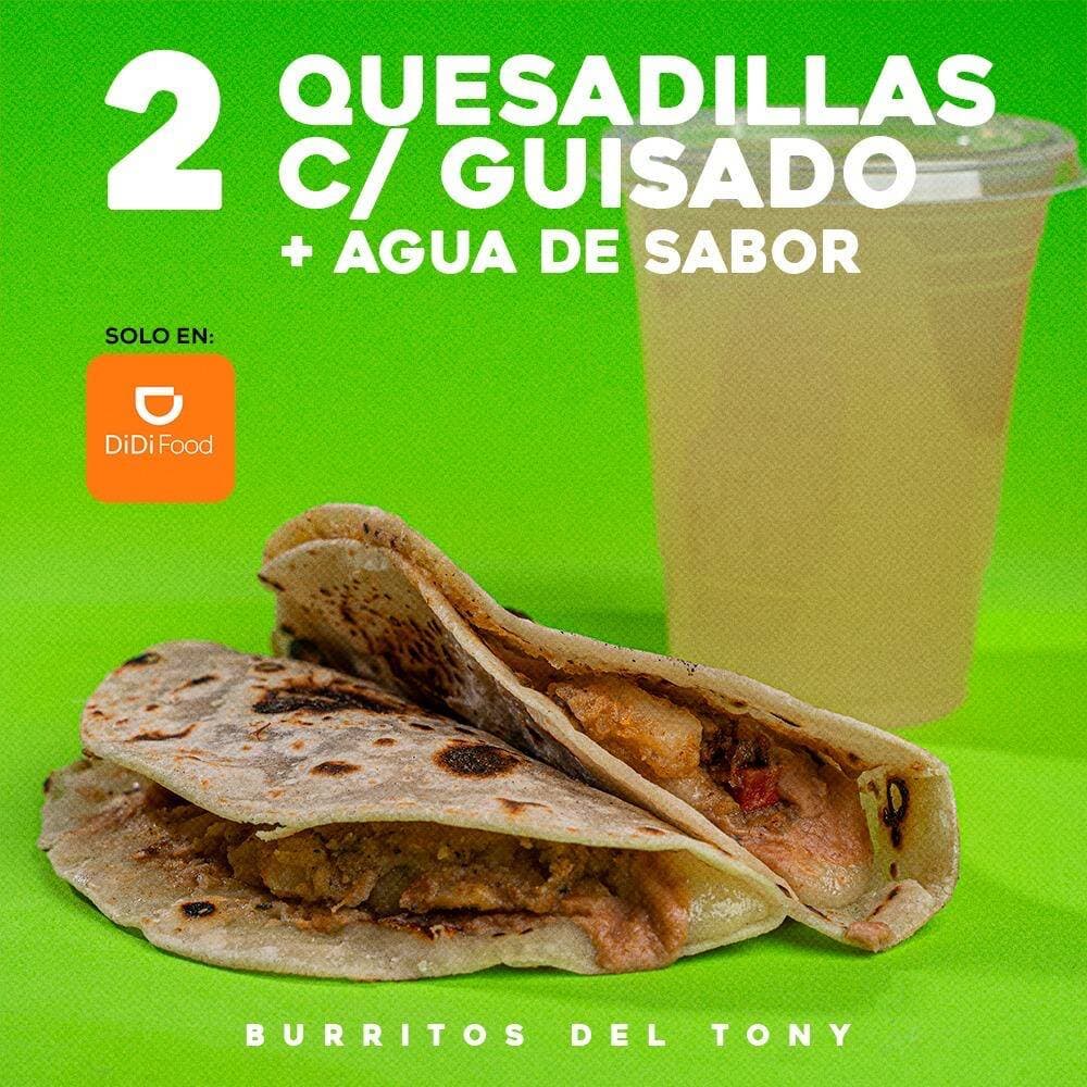 Combo 2 Quesadillas C/ Guisado + Agua de Sabor