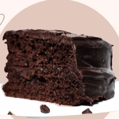 Rebanada de pastel de chocolate