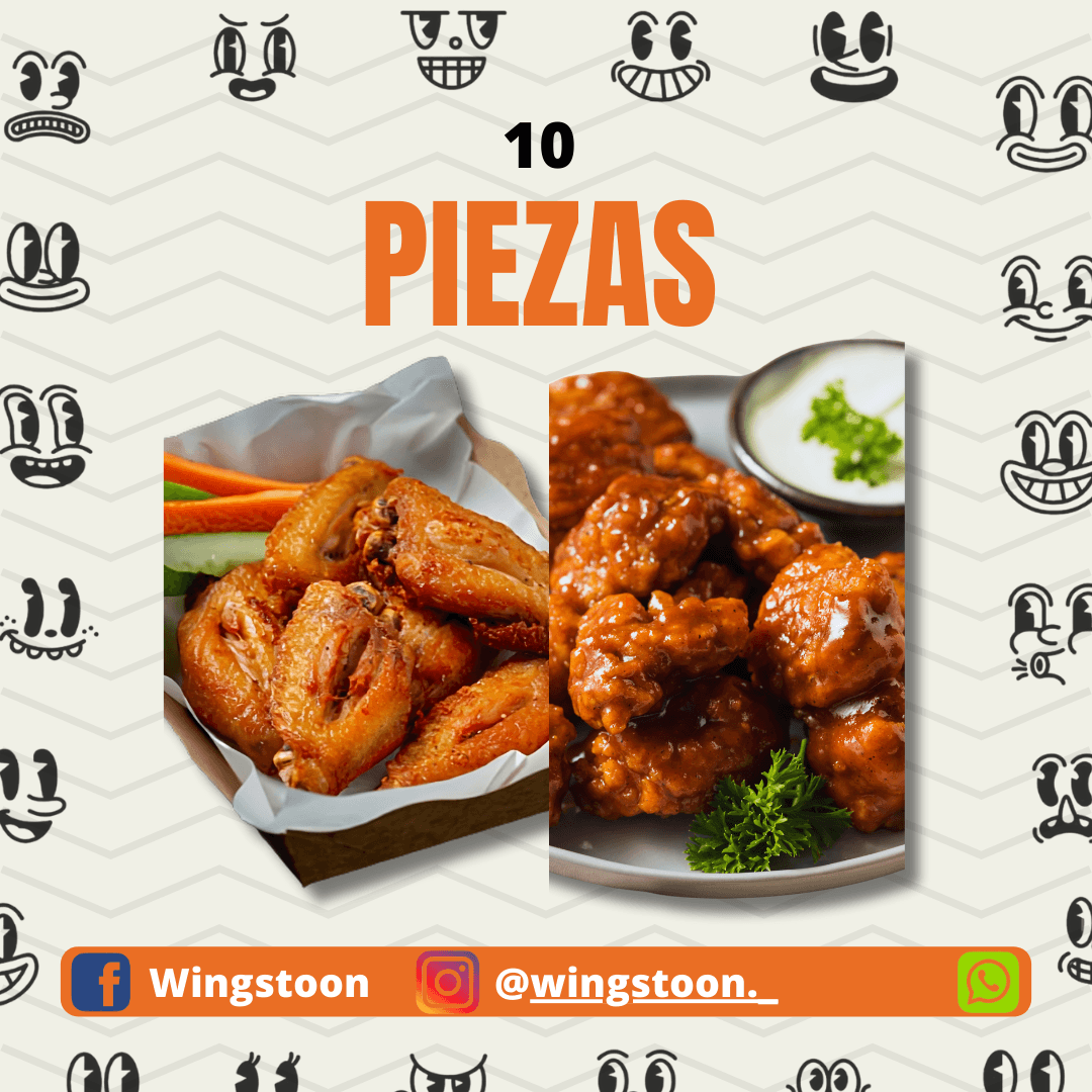 Boneless o Alitas 10 Piezas