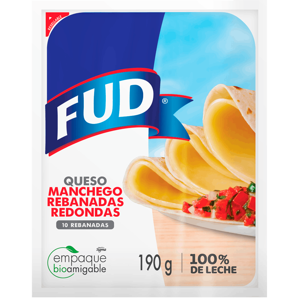 QUESO MANCHEGO REBANADAS FUD 190GR