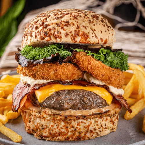Hamburguesa onion chesse