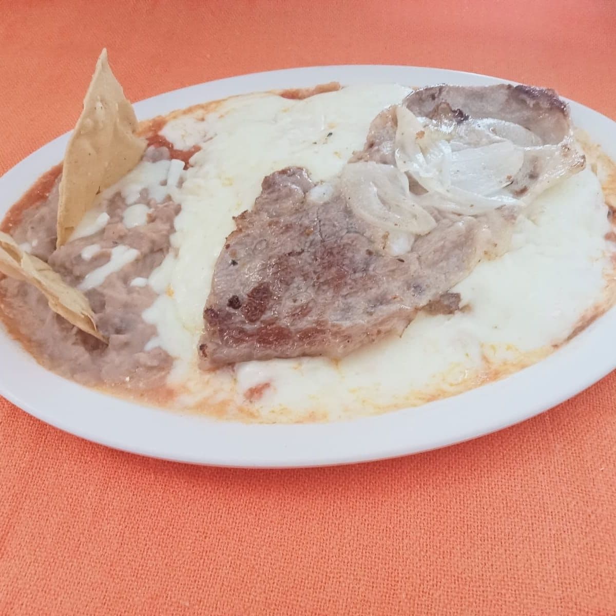Chilaquiles con Bistec