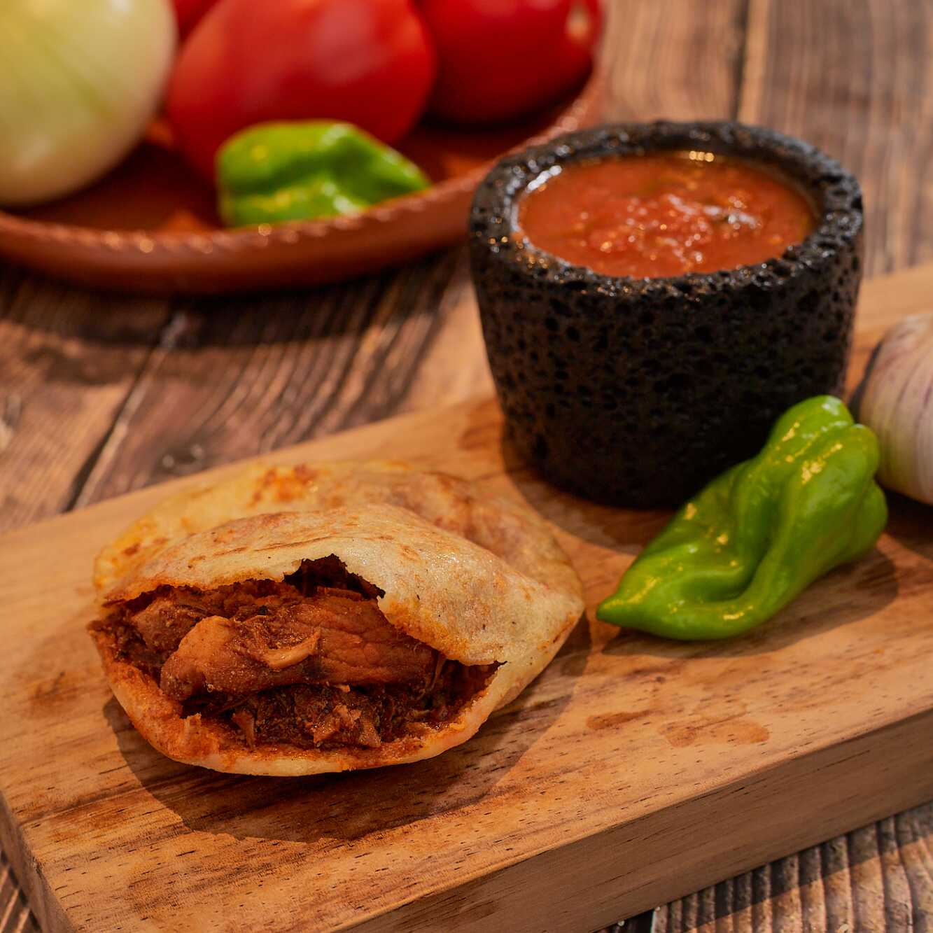 Gordita Carne en Adobo