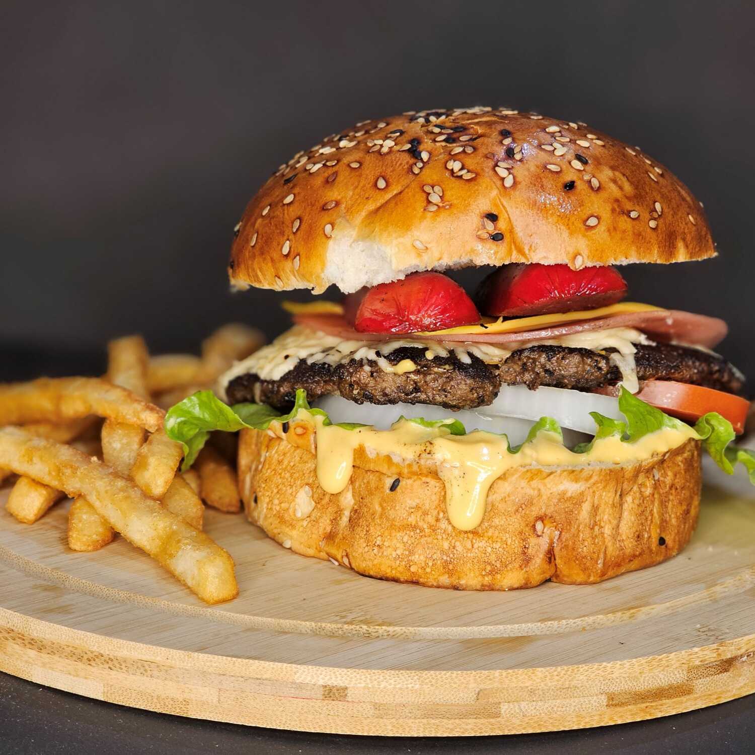 Salchiburger con Papas