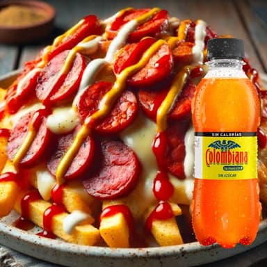 Choripapa mas Gaseosa 250ml