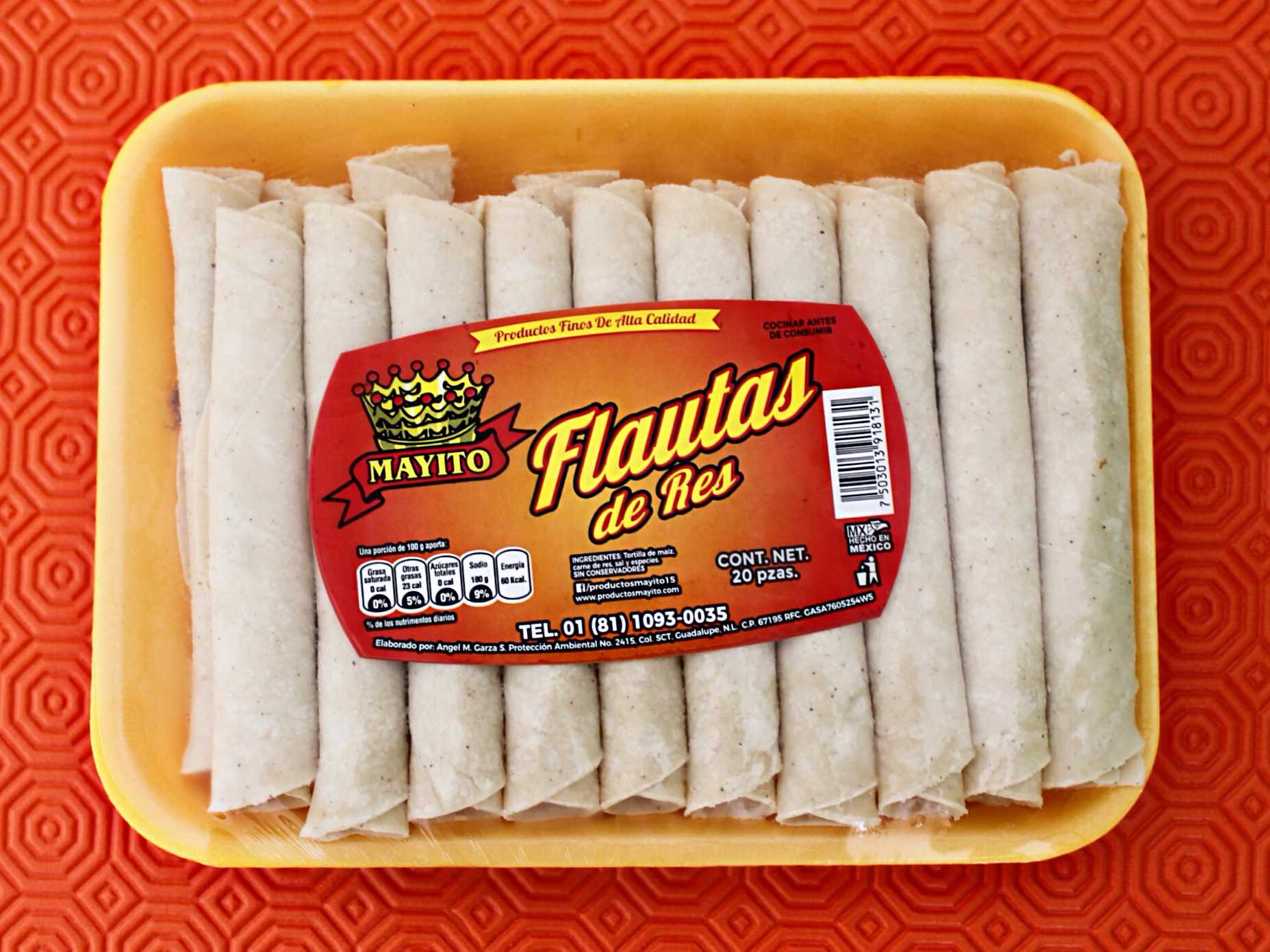 Flautas de Res 20 Piezas