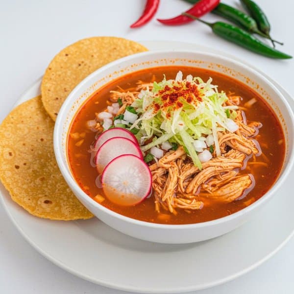 Pozole Rojo de Pollo