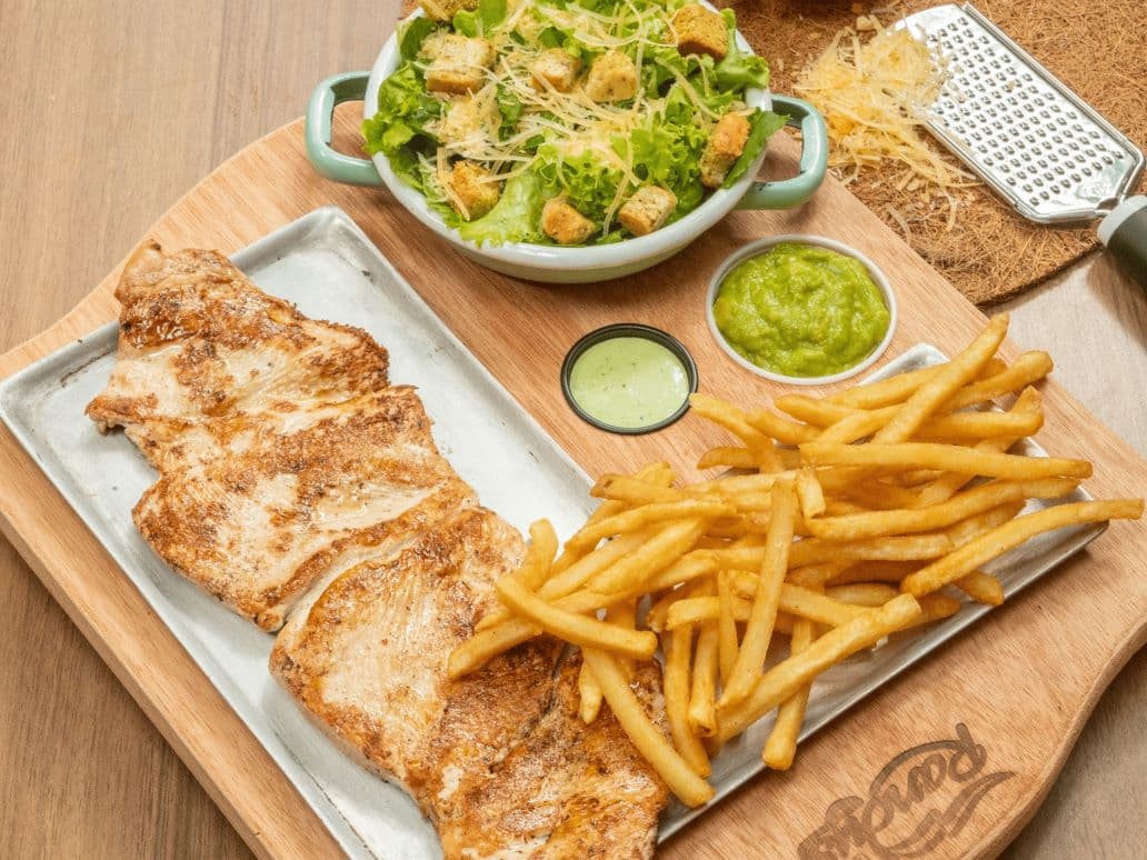Steak Cesar de Pollo.