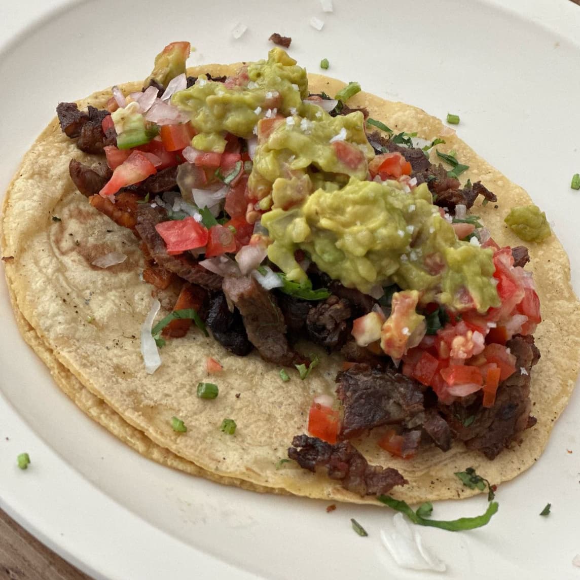 Taco con Asada Res