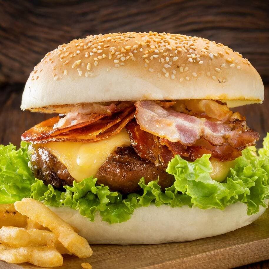 Hamburguesa Bacon Especial (INCLUYE PAPAS)
