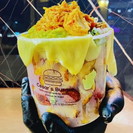 Salchi Pollo en Vaso