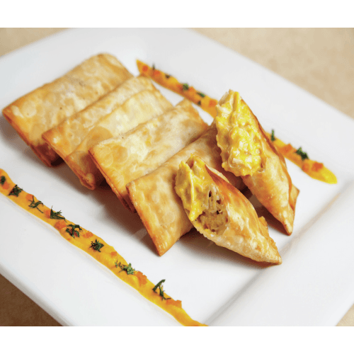Tequeños de Aji de Gallina con Guacamole
