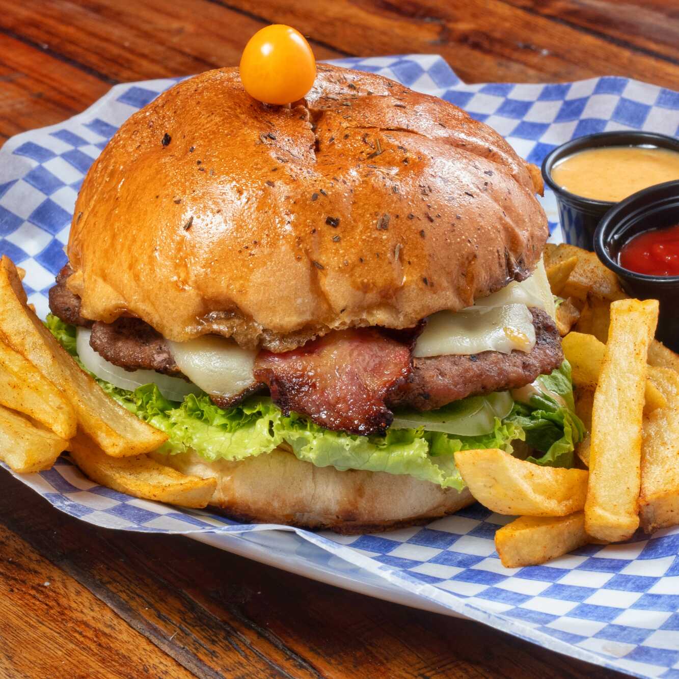 Hamburguesa Sweet Llanera + Papas a la francesa