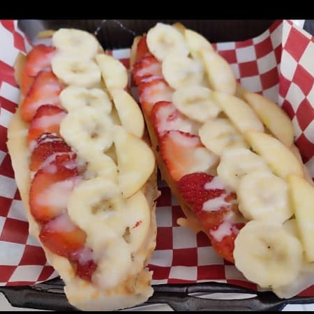 mollete dulce con fruta
