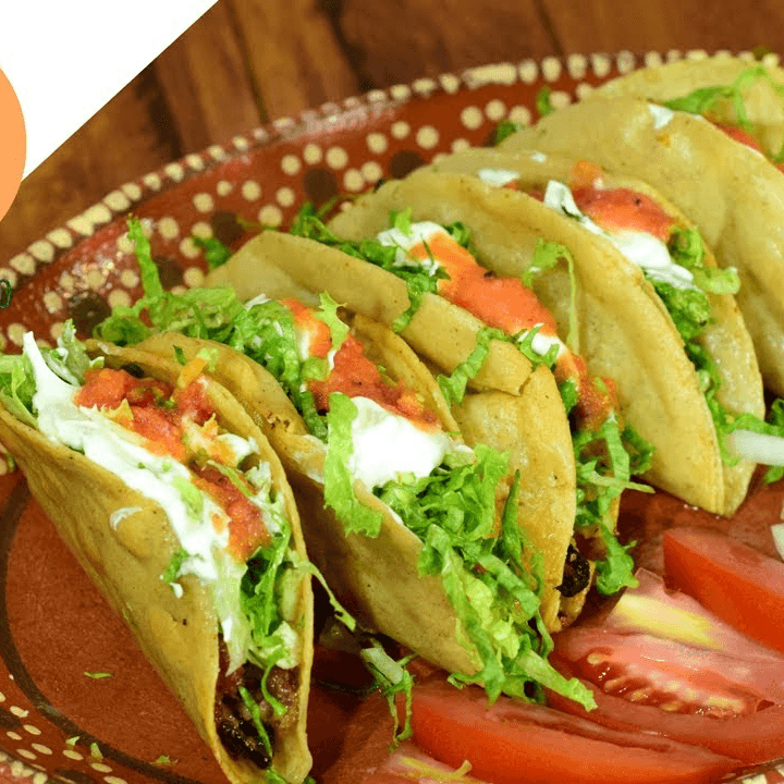 tacos dorados de prensado 8 piezas