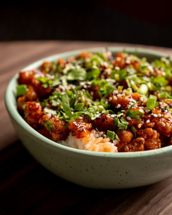 Popcorn Chicken Poke Bowl