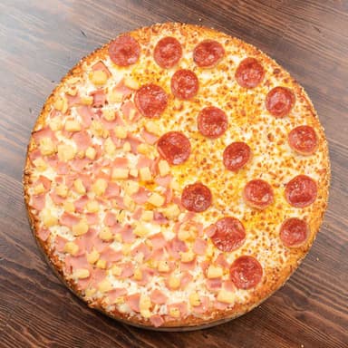 Pizza Mitad y Mitad (Tamaño Familiar 8 Rebanadas)