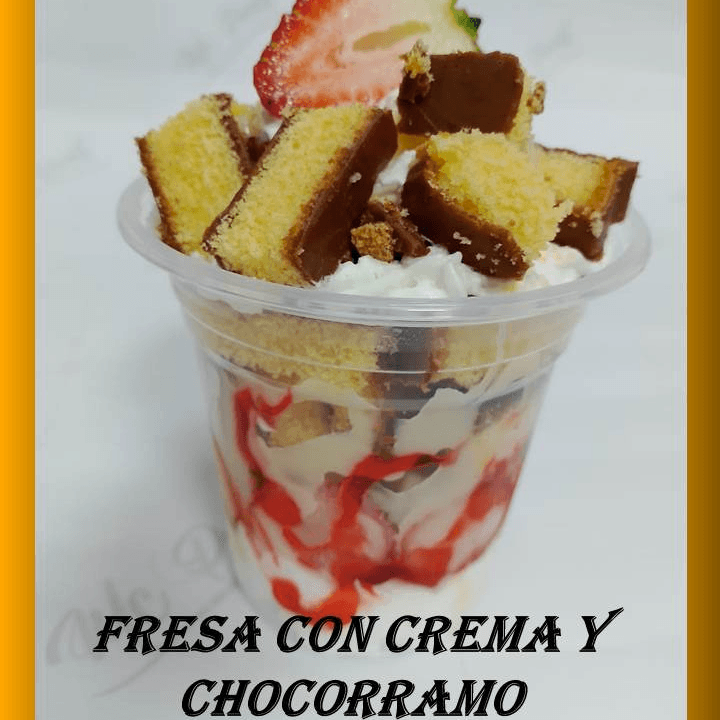 Fresa con Crema y Chocorramo.