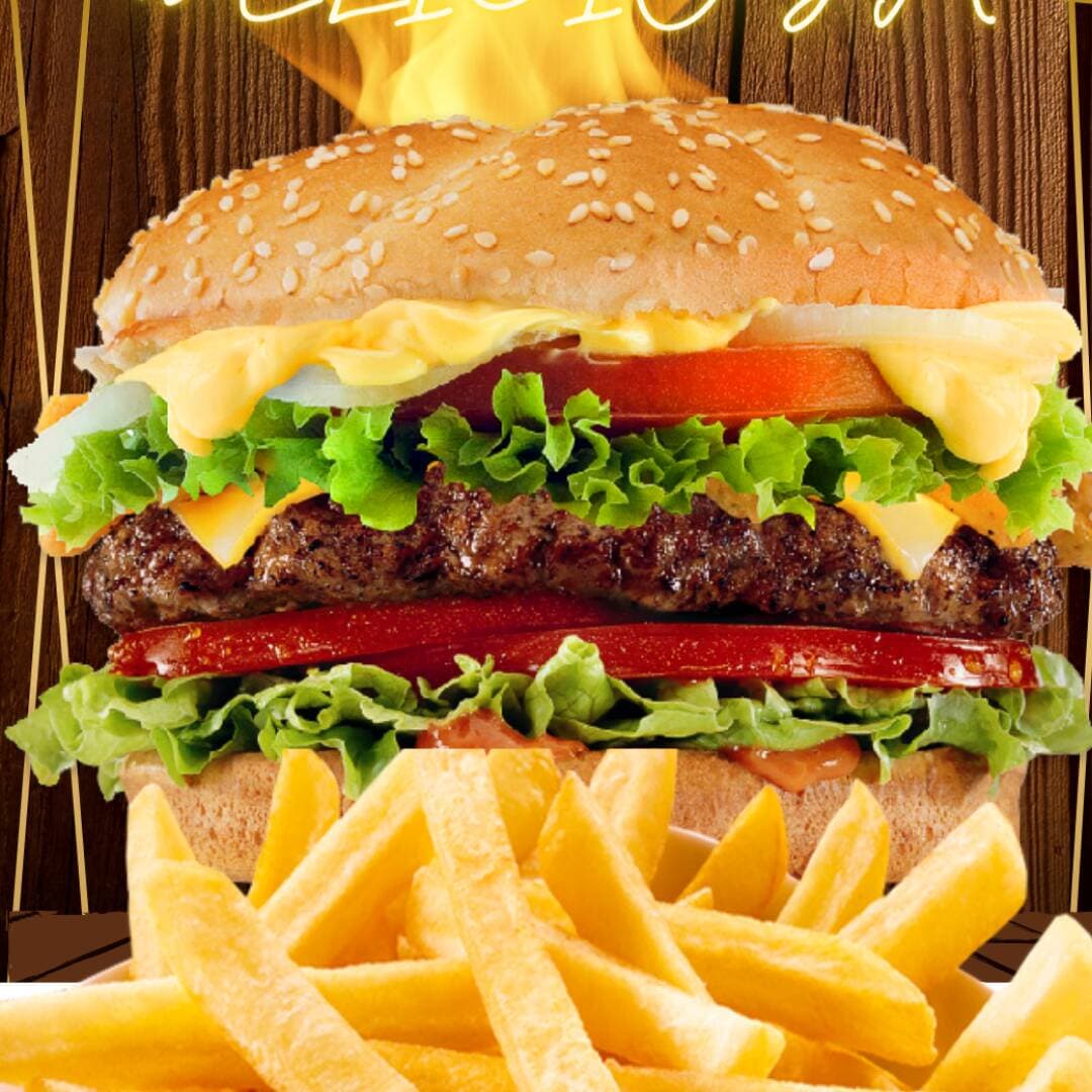 Hamburguesa PREMIUM de Arrachera con Papas