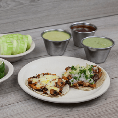 Tacos al Pastor (Vegetarianos con Queso)