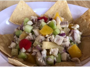 Plato de Ceviche Hawaiano