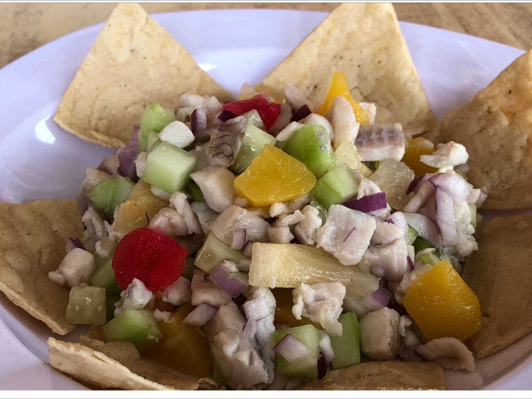 Plato de Ceviche Hawaiano