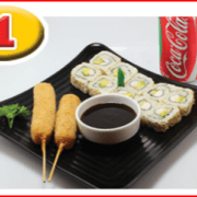 Combo Rollos California + Brochetas+Refresco