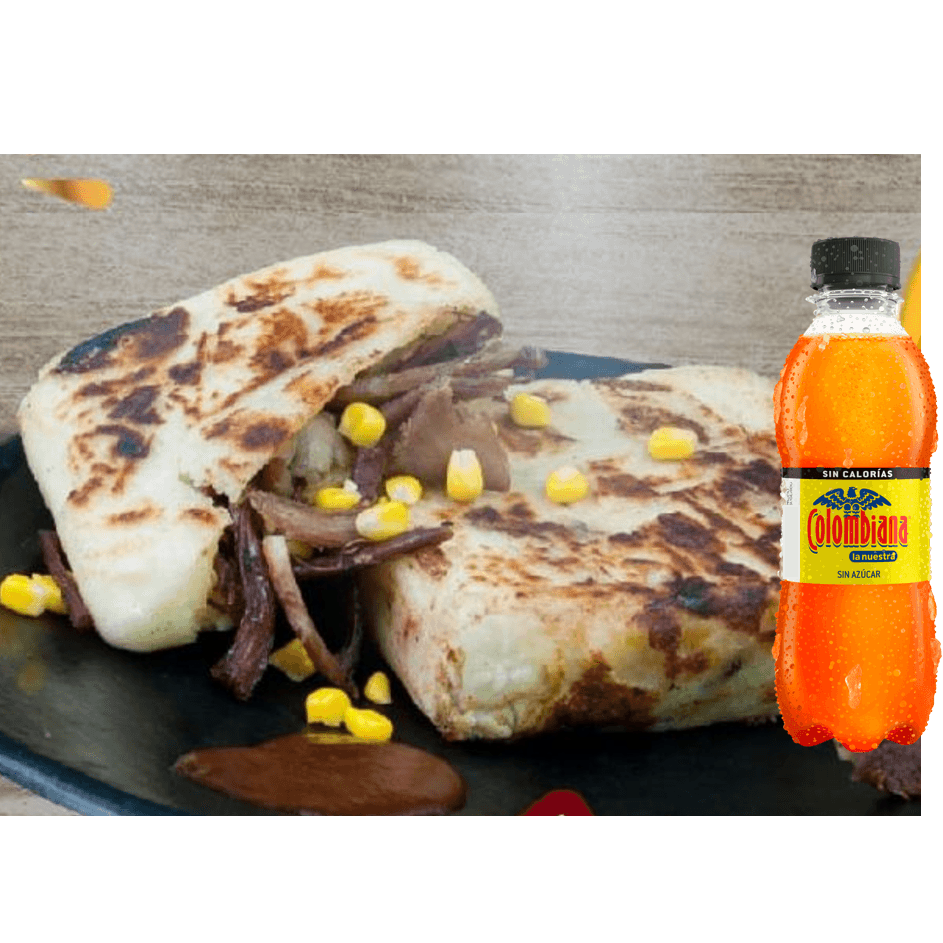 Combo Arepa Costilla, Chorizo "TÓXICA" + 🥤 250ml