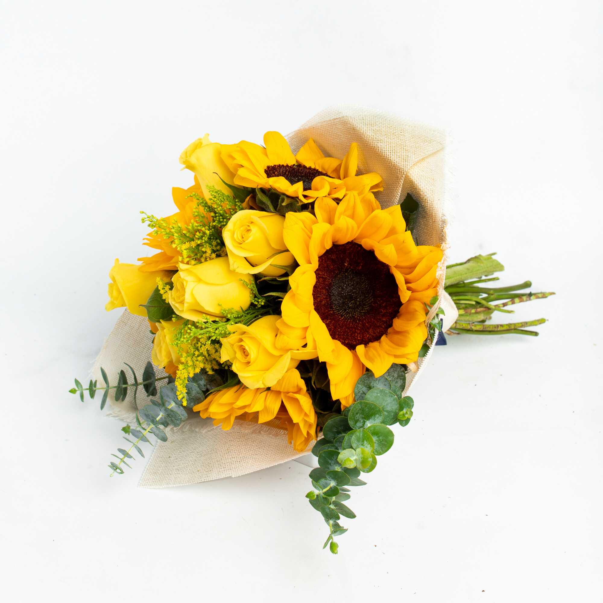 Ramo Girasoles y rosas amarillas