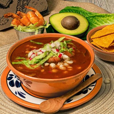 Pozole de  camarón