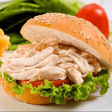 Pan con Pollo Deshilachado