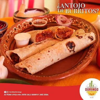 2 Gorditas + 1 Burrito de Frijol con queso