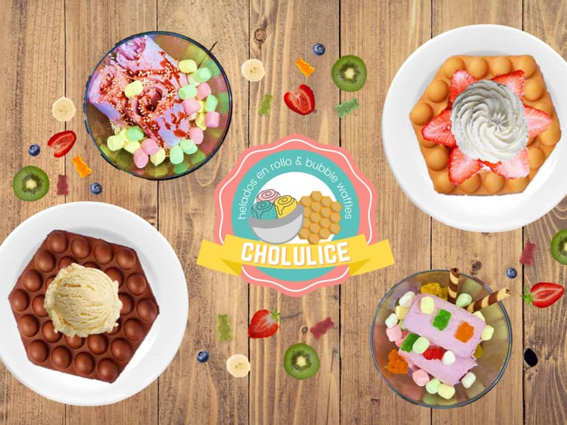 CHOLULICE HELADOS EN ROLLO & BUBBLE WAFFLES