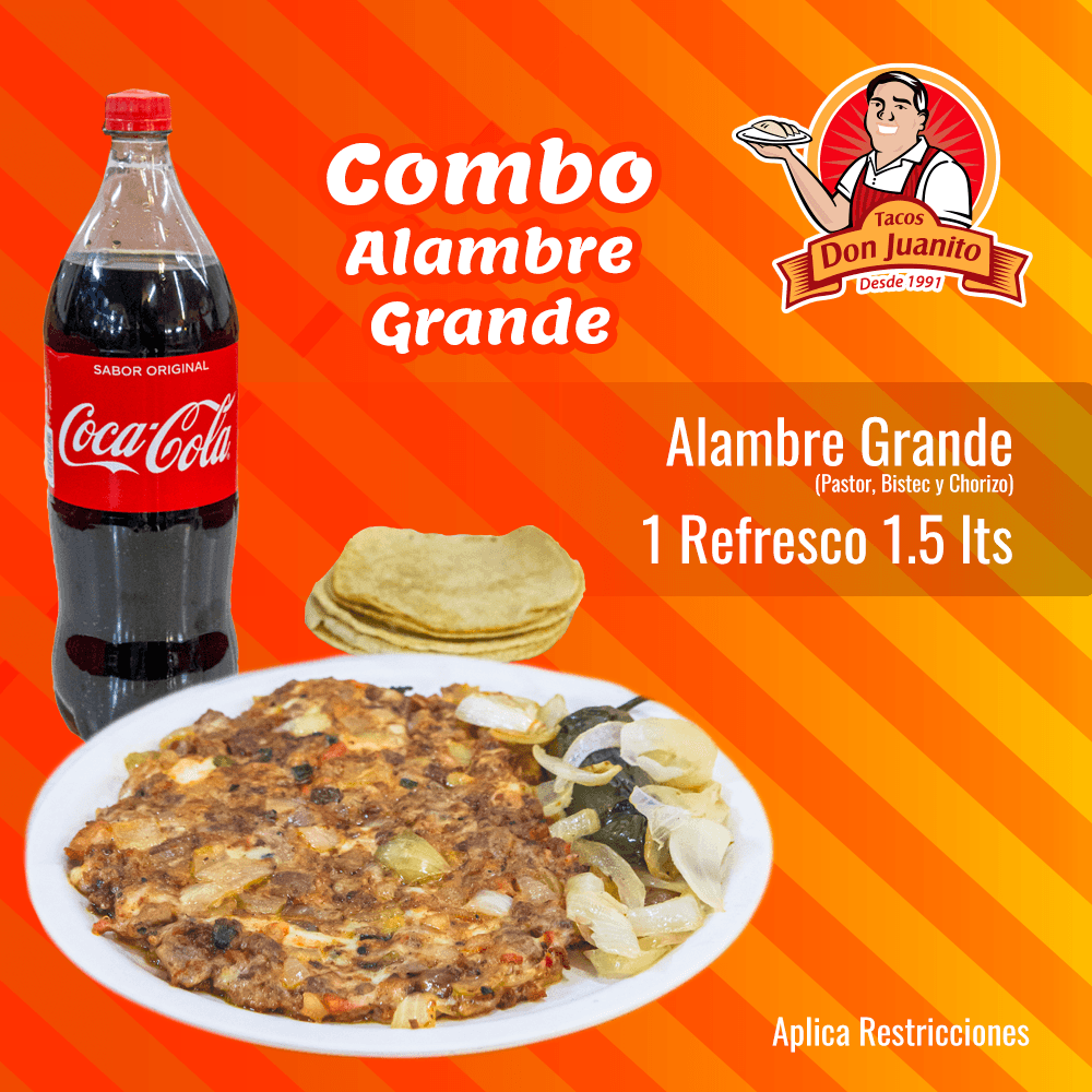 Combo Alambre Grande y Refresco