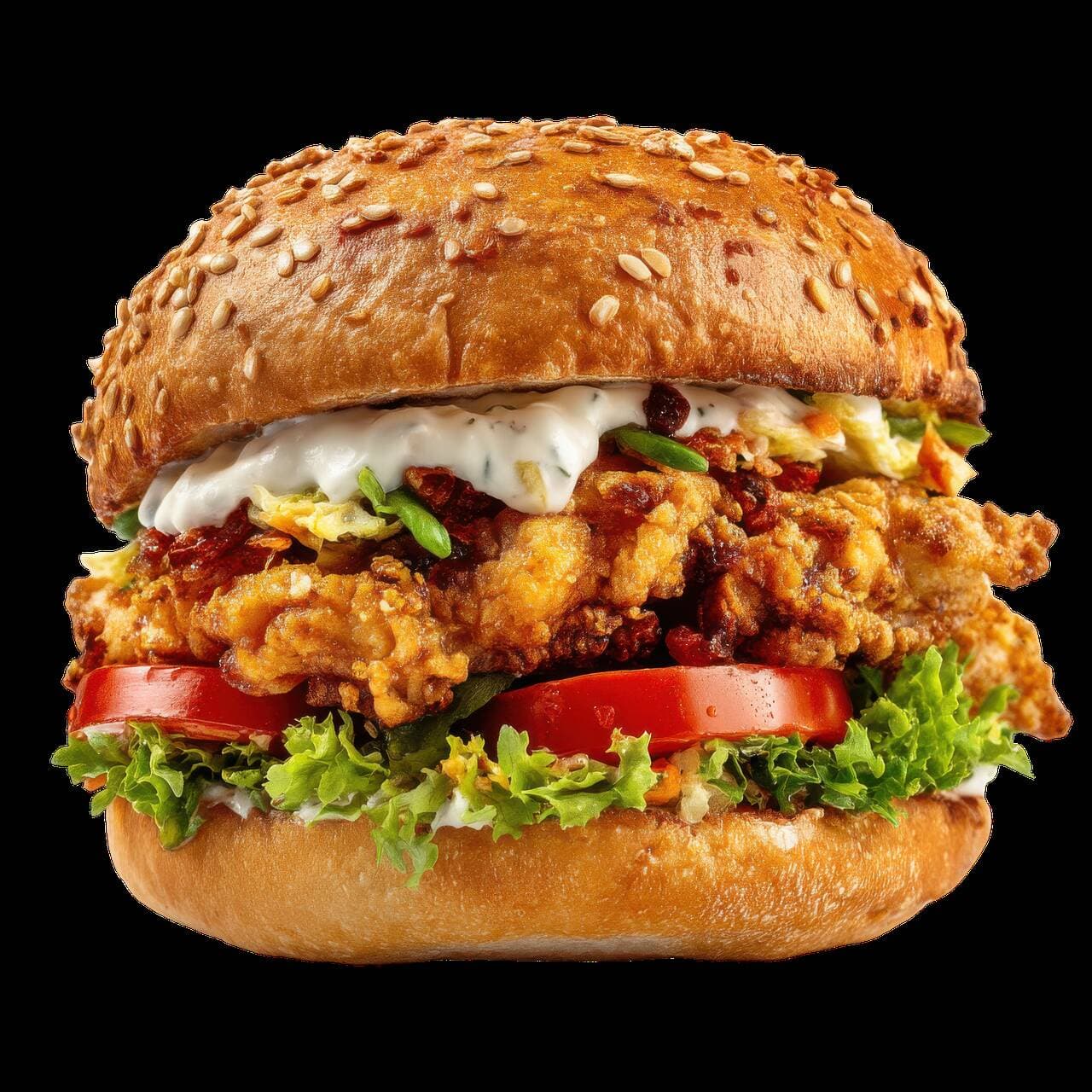 Hamburguesa De Pollo + Papa Frita.