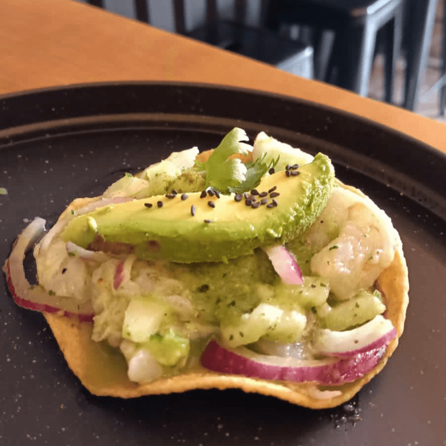 Tostada de Aguachile Verde