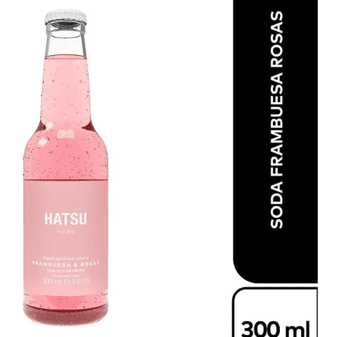 Soda HATSU Frambuesa y Rosas 300 Ml