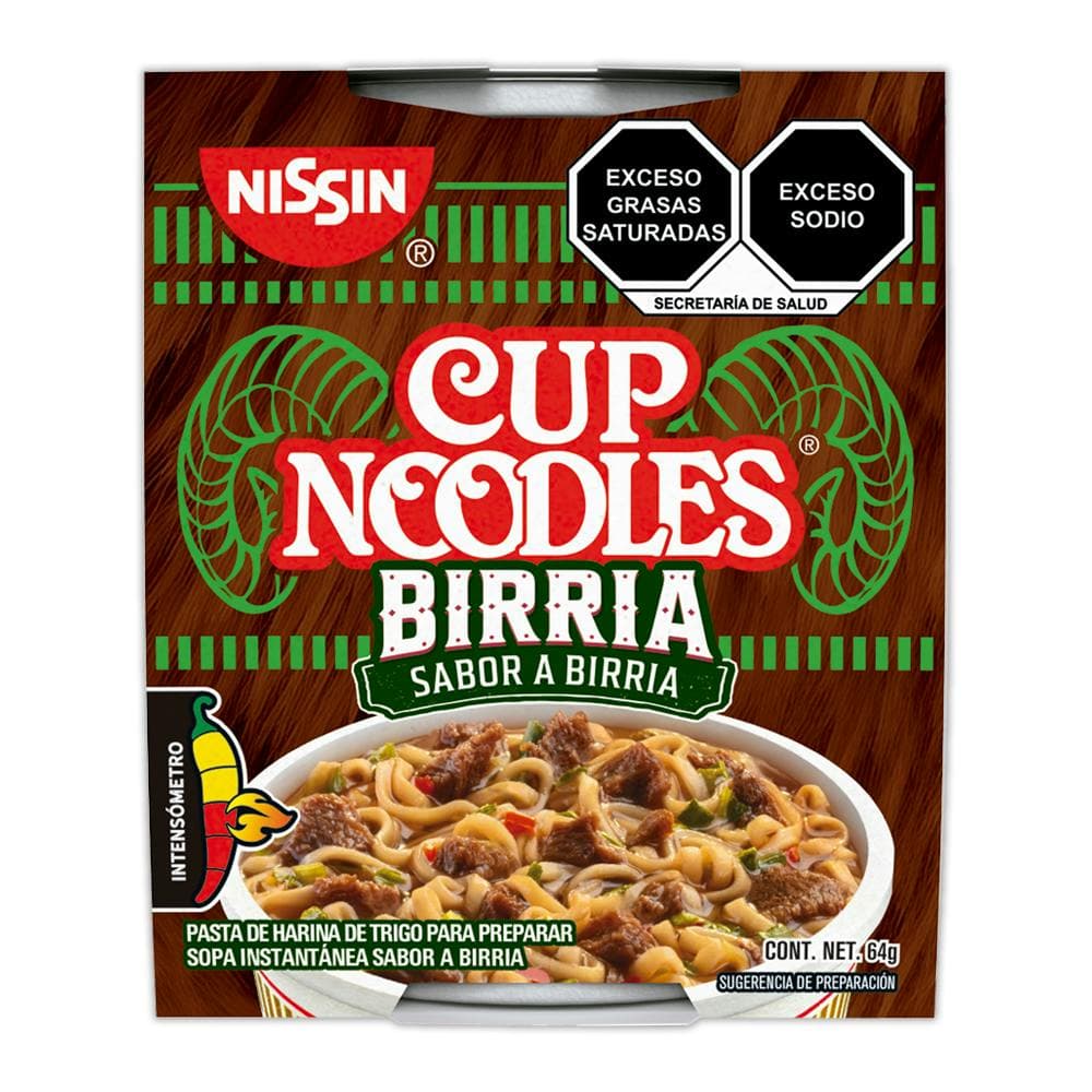 SOPA NISSIN CUP NOODLES BIRRIA 64GR