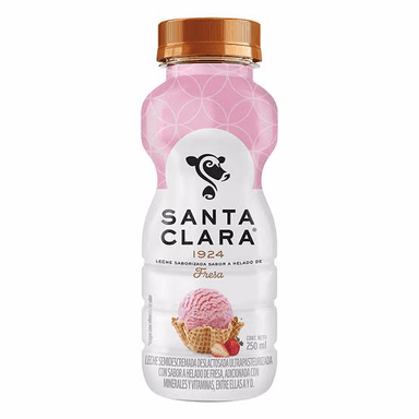 Leche Sabor Fresa Santa Clara.