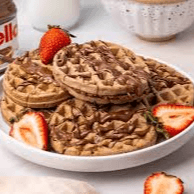waffles con nutella