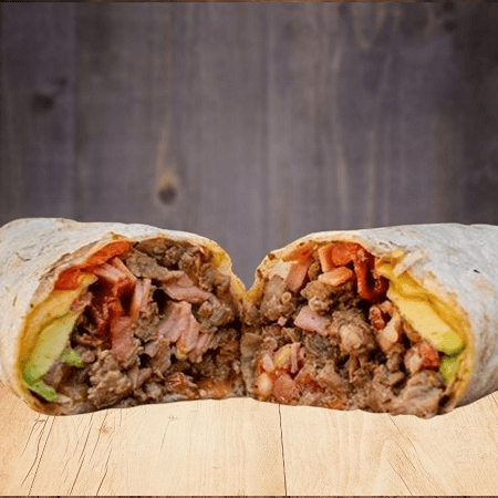 Burrito de Bistec con Tocino