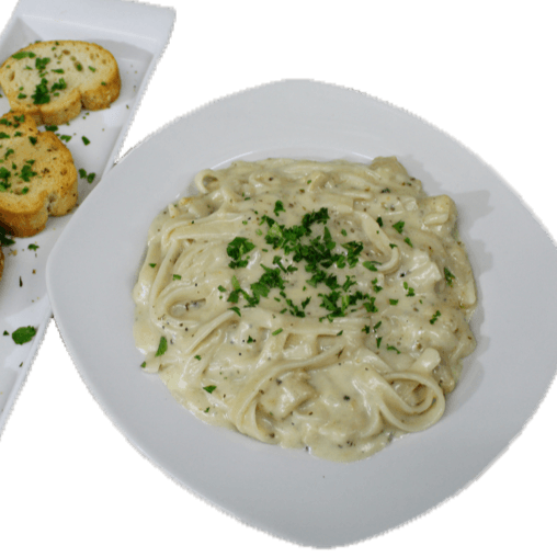 Pasta Alfredo con Pollo.