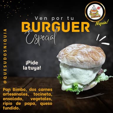 Combo 4 Hamburguesa Especiales Grandes