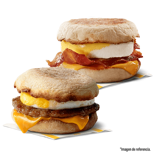 Egg McMuffin Salchicha + Egg McMuffin Bacon