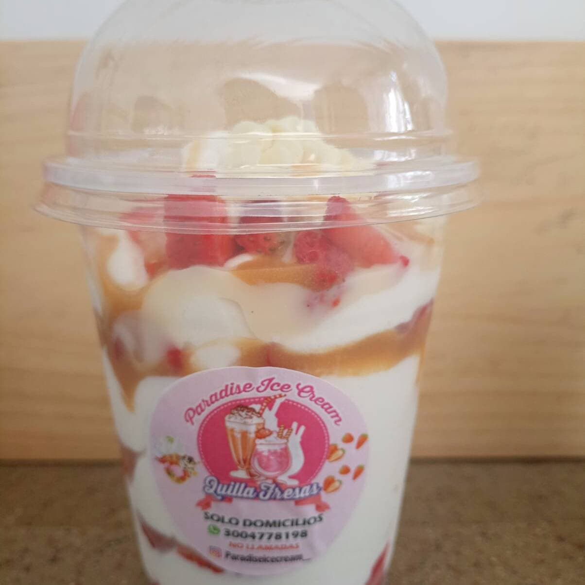 fresas con crema 12 onzas