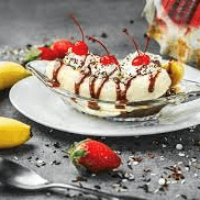 Banana Split 🍒 🍨 (servida en charola de 6x6)