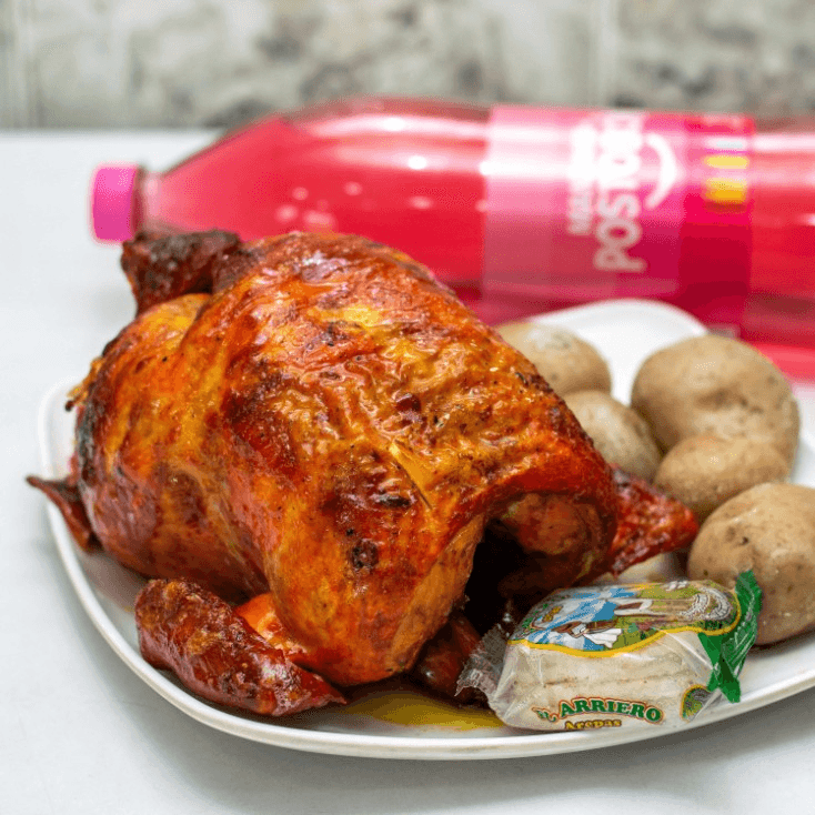 1 Pollo Asado + Platano + Gaseosa 1L