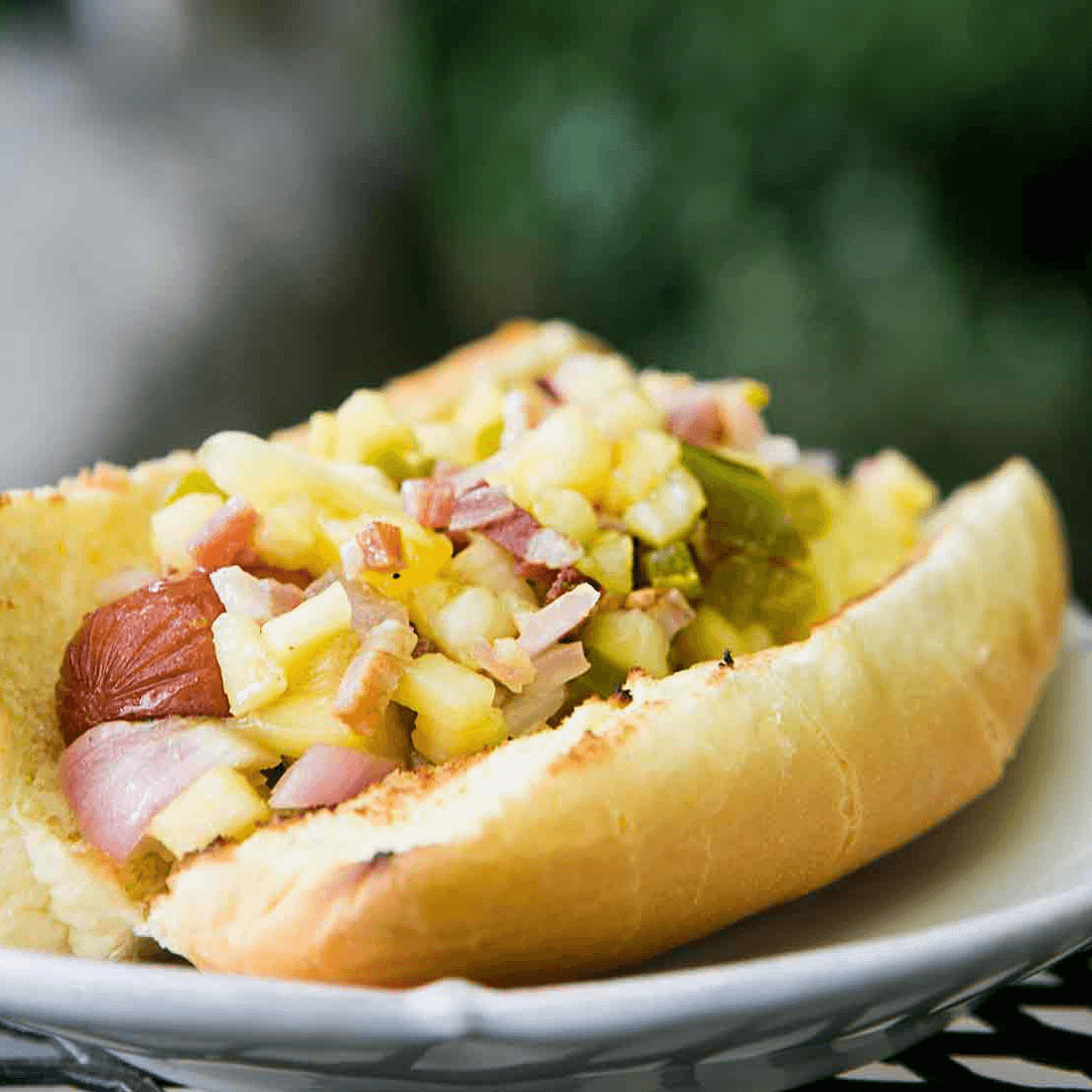 HOT DOG CON JAMON Y QUESO AMARILLO