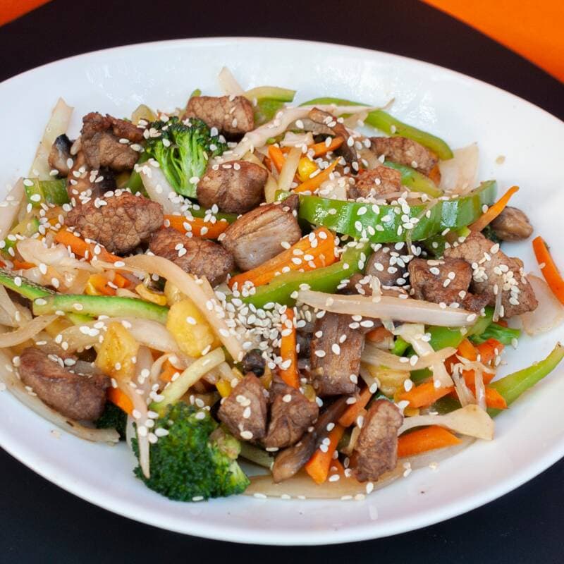 Wok doble verdura con Pollo